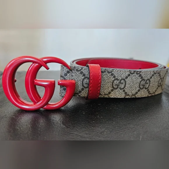 Gucci | Accessories | Red Gucci Belt | Poshmark display picture 1